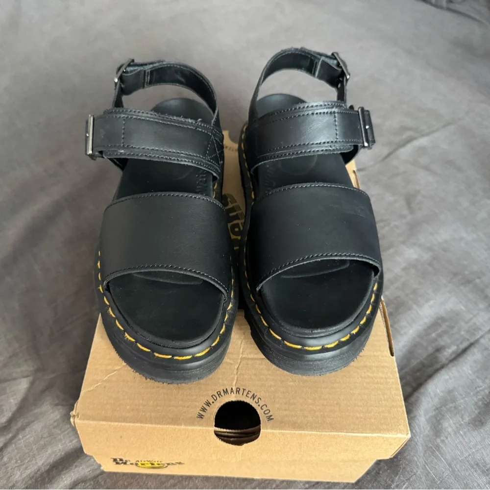 Dr. Martens Voss Black Leather Sandals - Picture 2 of 5